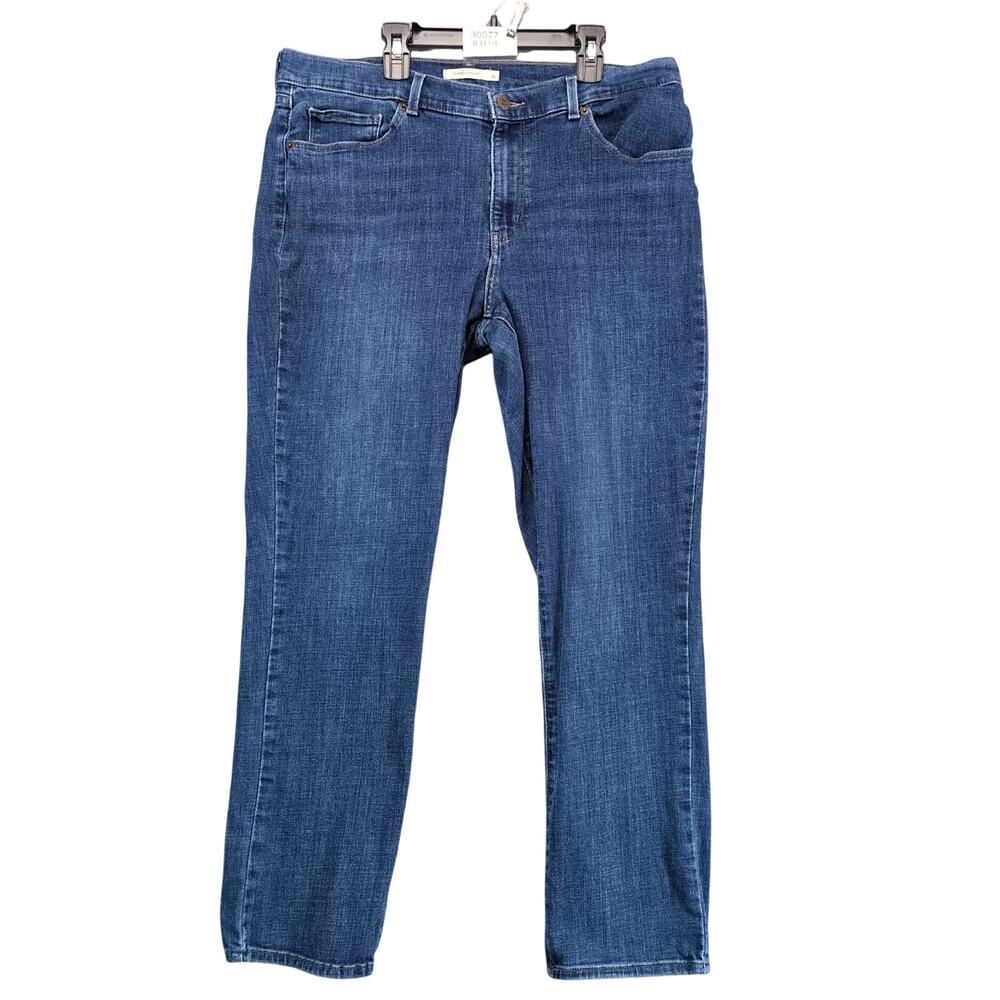 Levi's Classic‎ Straight Jeans Women's 16 Stretch Denim Mid-Rise Med Wash 34x29"